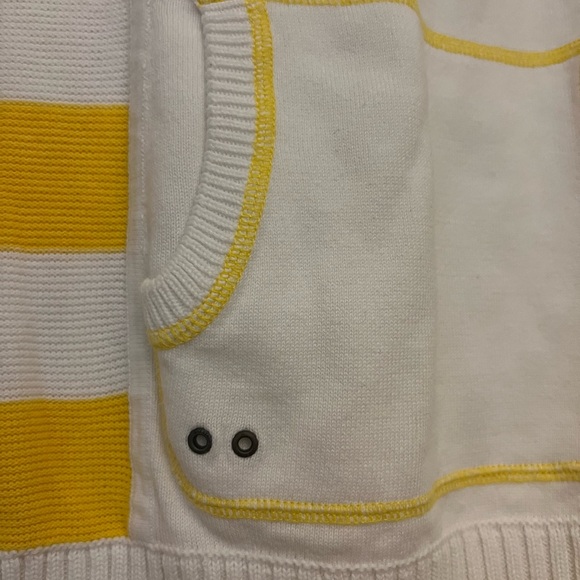 New Juniors Extra Small Yellow and White Striped Converse Top - Picture 3 of 11